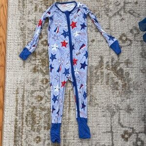 Little Sleepies Americana Blue Starry Footie Pajamas
